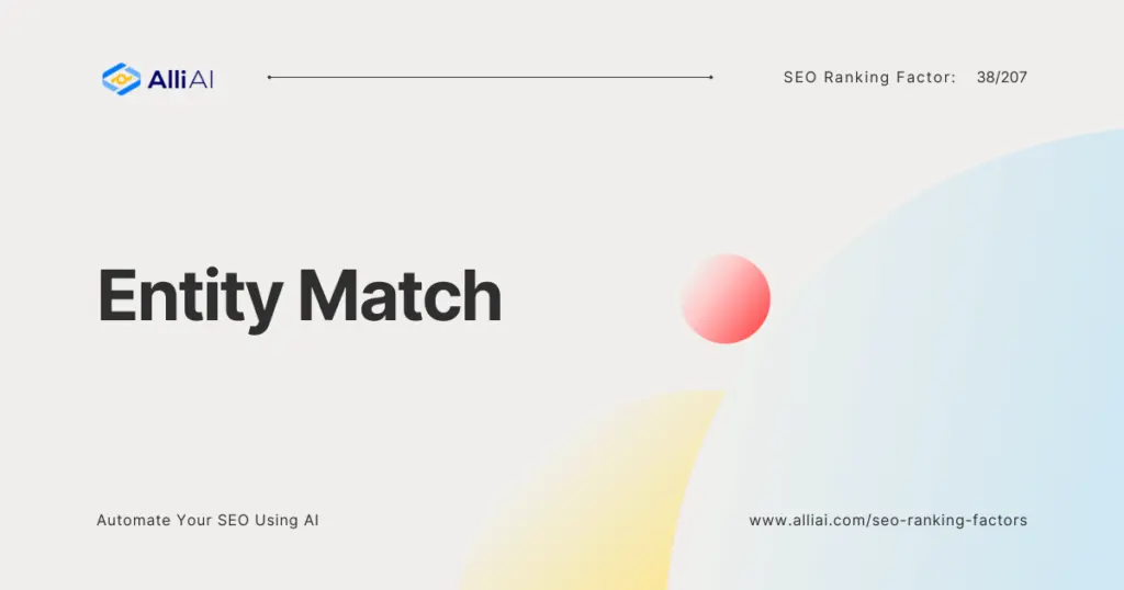 Entity Match | Cover Image