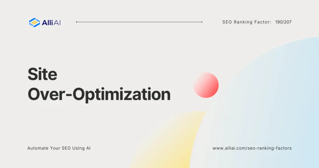 Site Over-Optimization | Cover Image