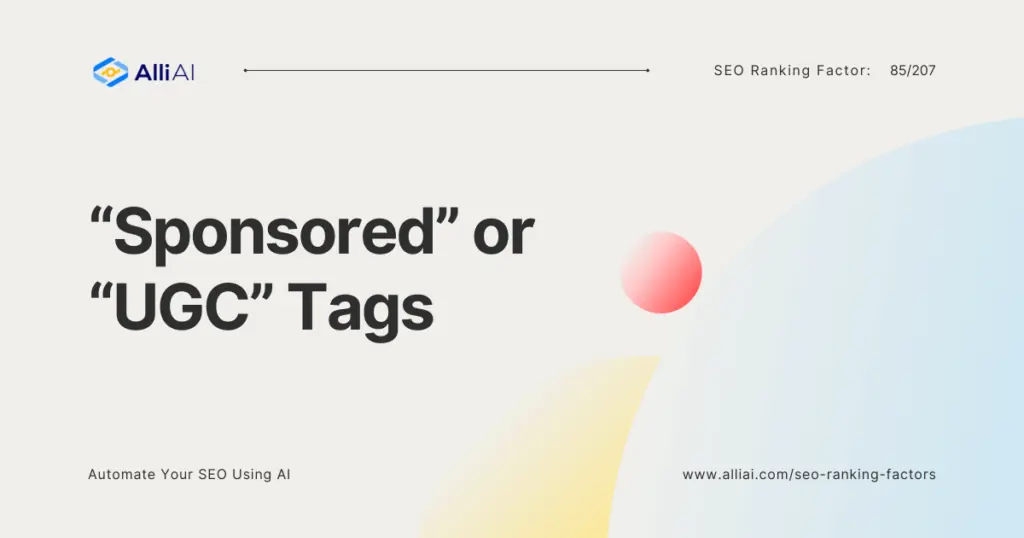 “Sponsored” or “UGC” Tags | Cover Image