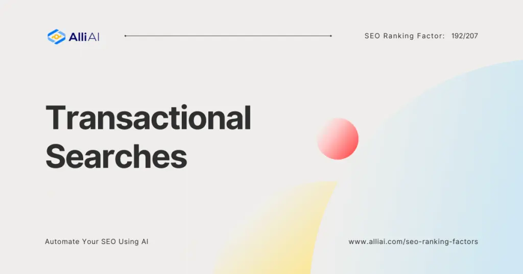 Transactional Searches | Cover Image