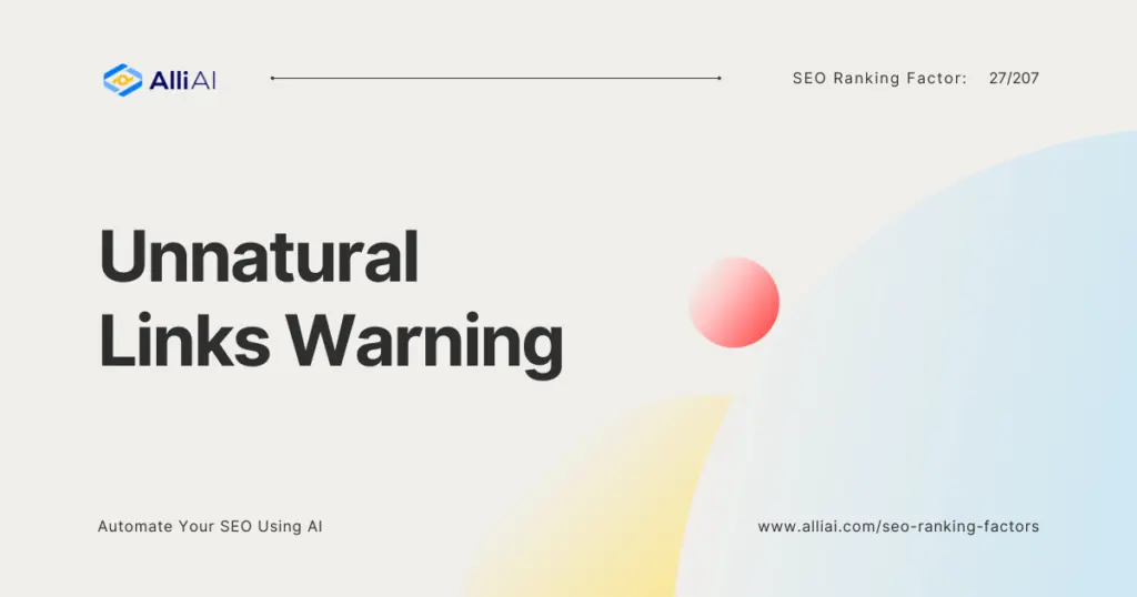 Unnatural Links Warning | Cover Image