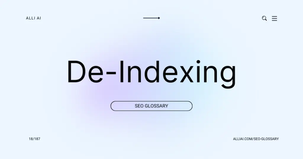 De-Indexing | Cover Image