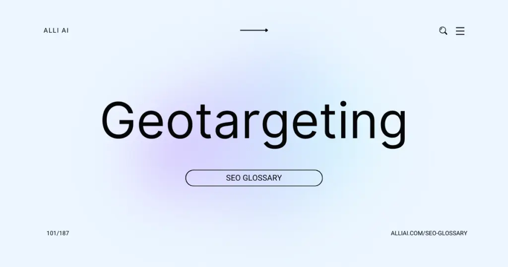 Geotargeting | Cover Image