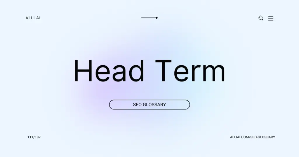 Head Term | Cover Image