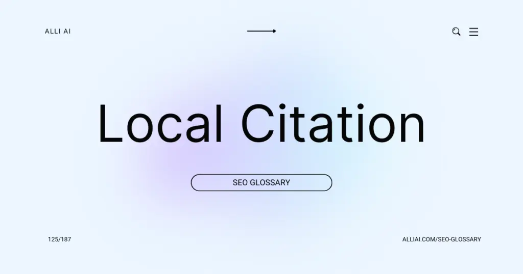 Local Citation | Cover Image