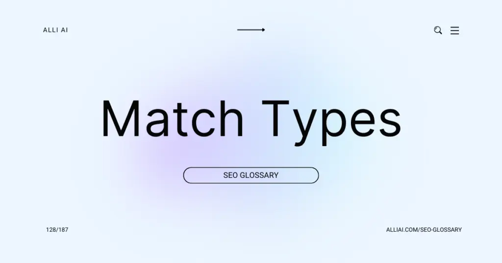 Match Types | Cover Image