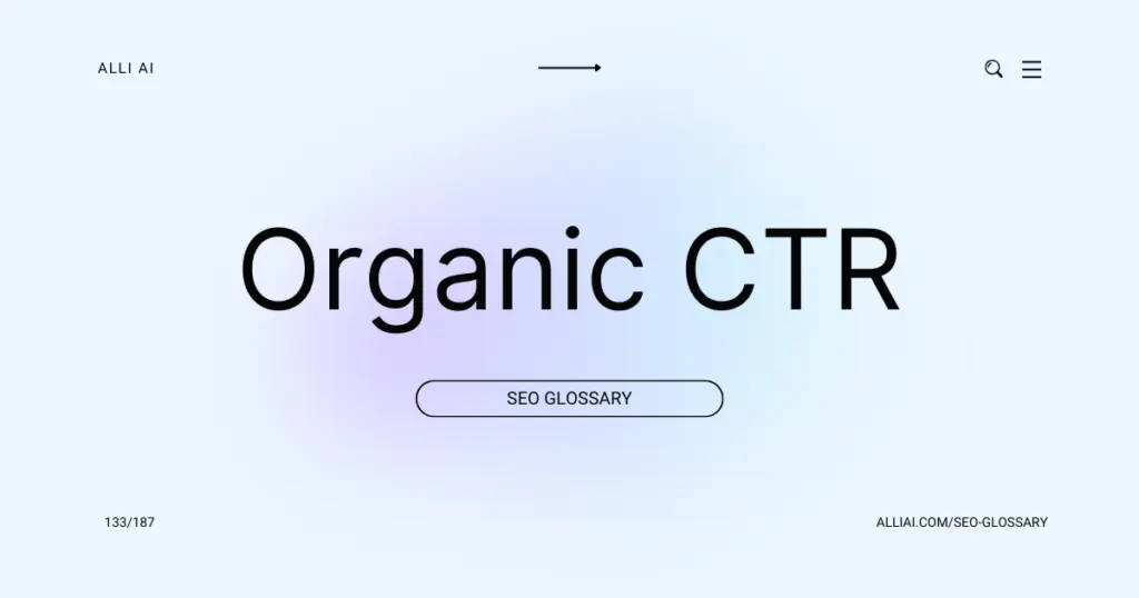 Organic CTR | Cover Image
