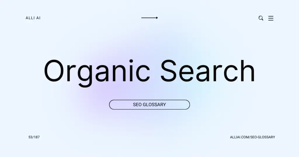 Organic Search | Cover Image