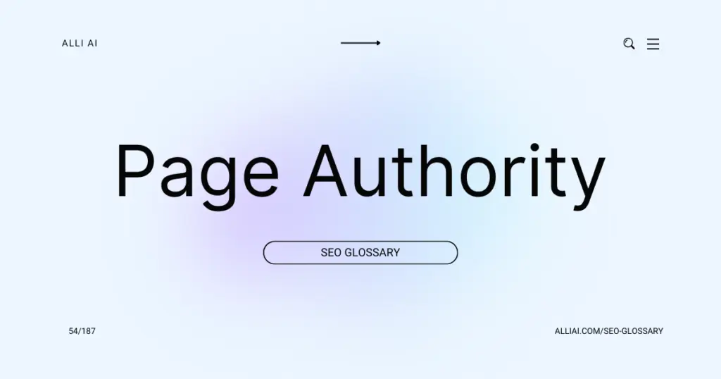 Page Authority (PA) | Cover Image