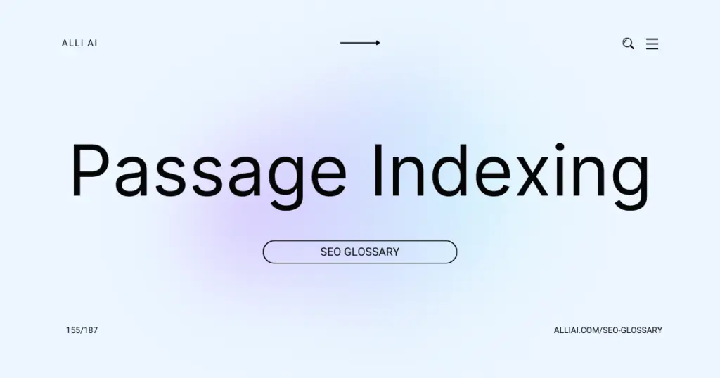 Passage Indexing | Cover Image