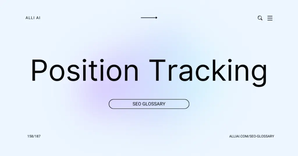 Position Tracking | Cover Image