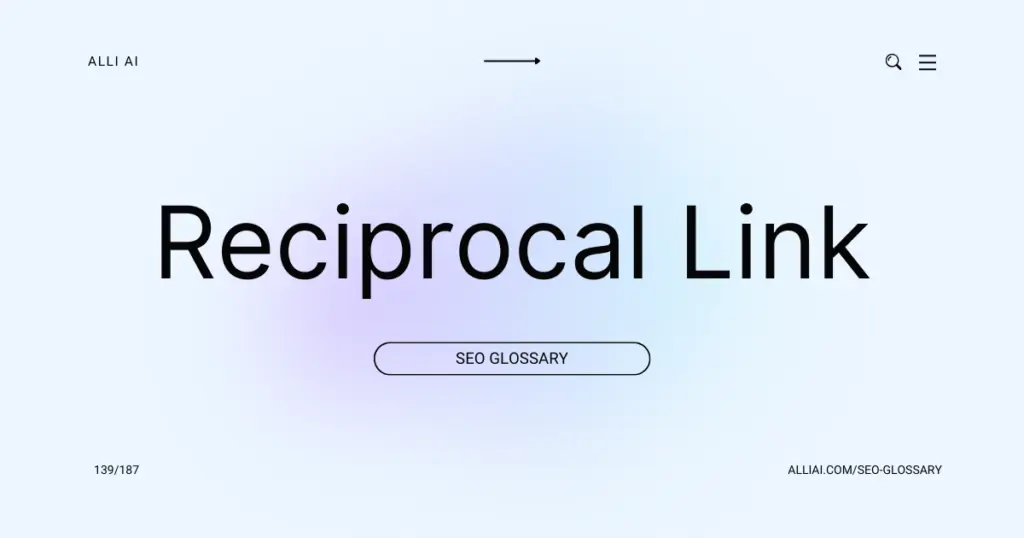 Reciprocal Link | Cover Image