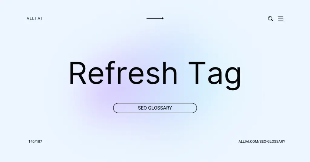 Refresh Tag | Cover Image