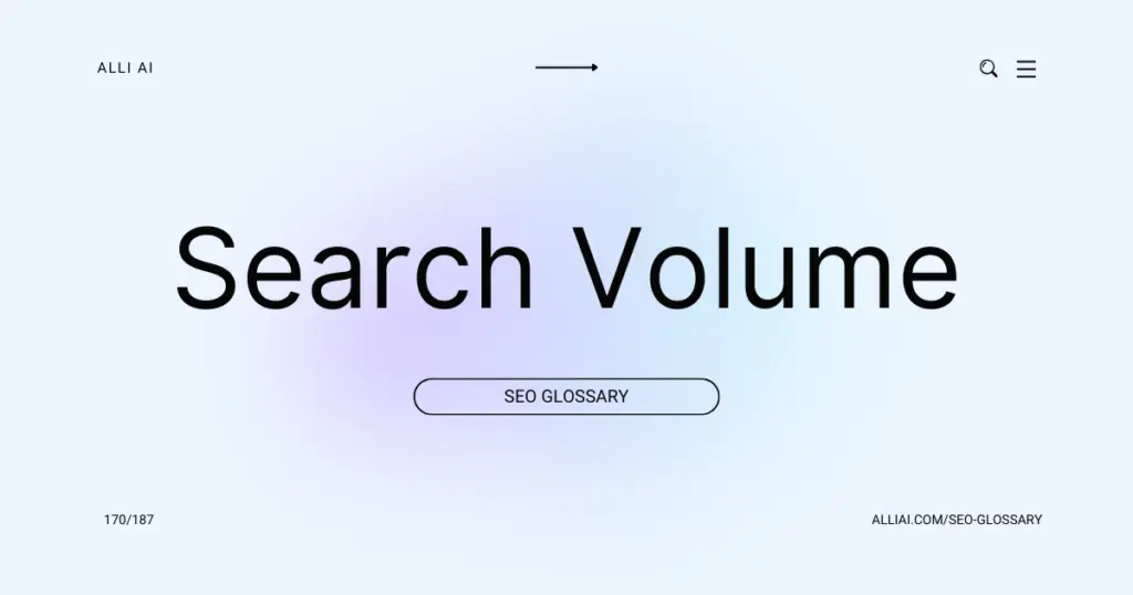 Search Volume | Cover Image