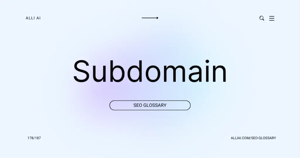 Subdomain | Cover Image