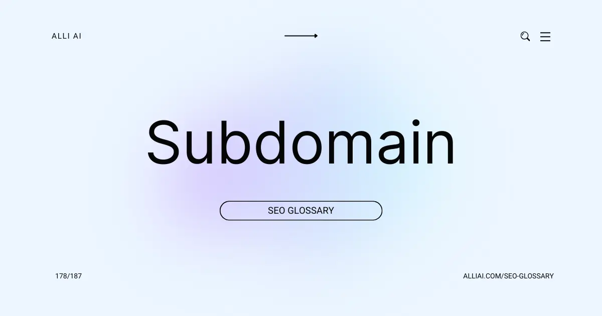 Subdomain | Cover Image