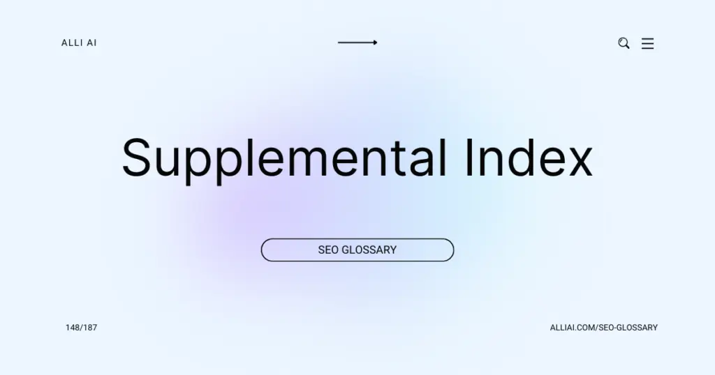 Supplemental Index | Cover Image