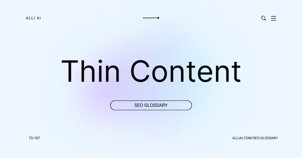 Thin Content | Cover Image