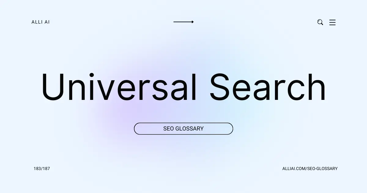 Universal Search | Cover Image